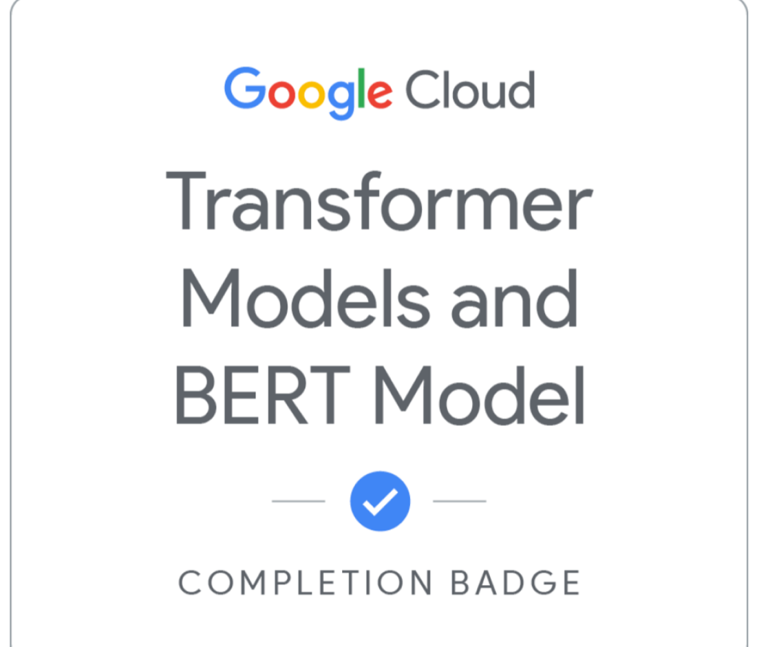 Transformer Models and BERT Model certificate preview